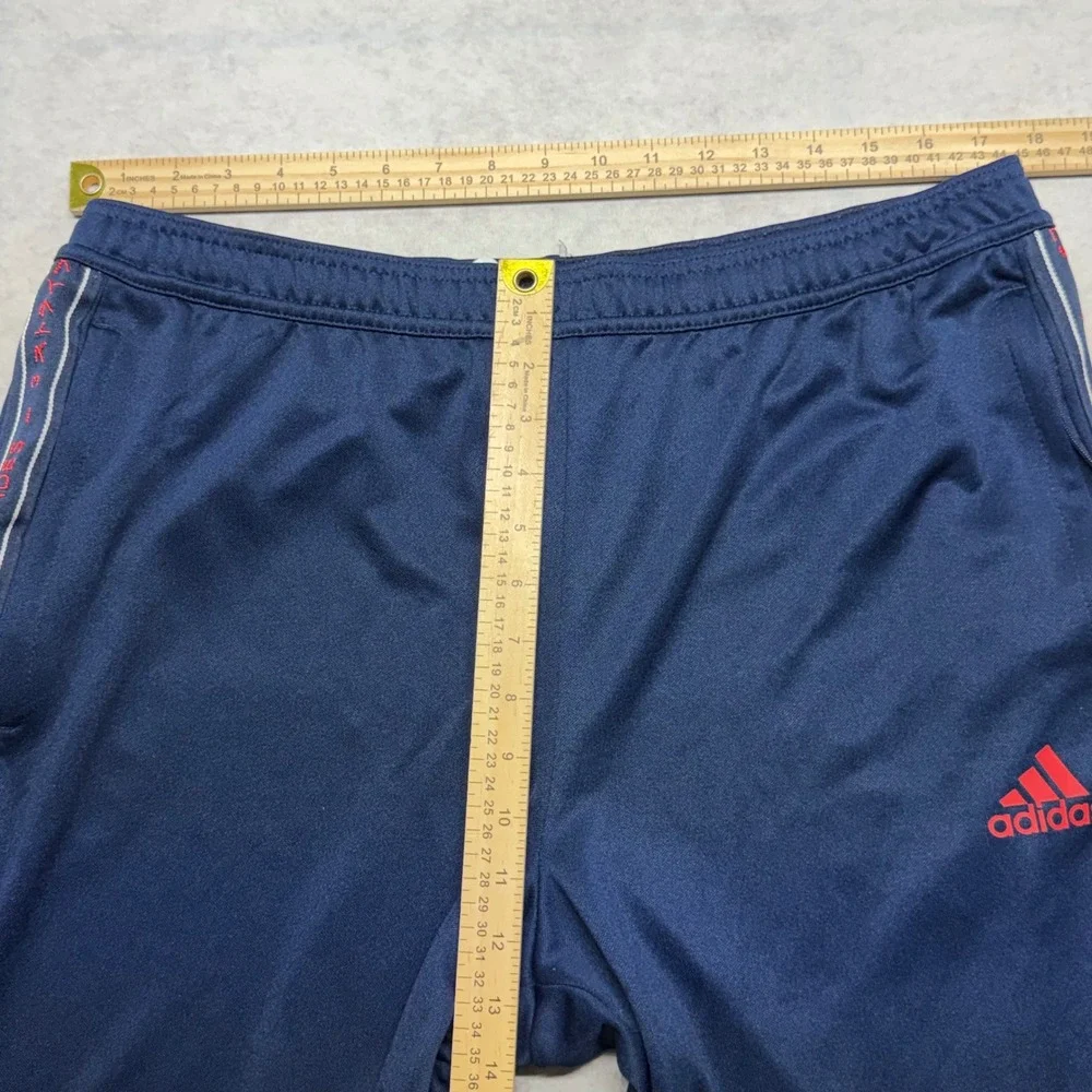 Adidas Navy Blue Red Side Track Pants Mens XL Ankle Zip Athletic Streetwear